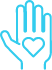 Hand with heart icon