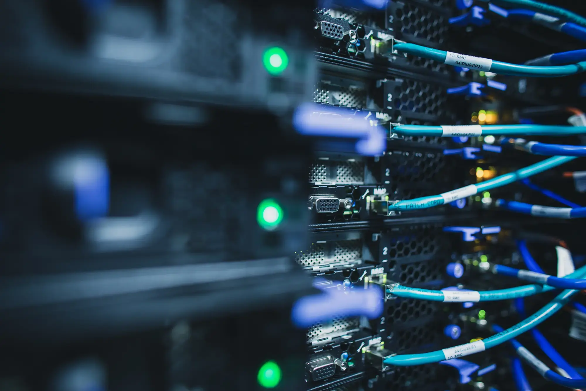 Managed IT Service Provider's careful cable organization.