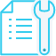 Checklist with wrench icon