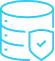 Cylinder with shield and check mark icon