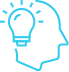 Lightbulb by head icon